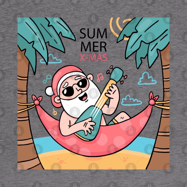 Summer X mas Santa Claus by Mako Design 